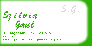 szilvia gaul business card